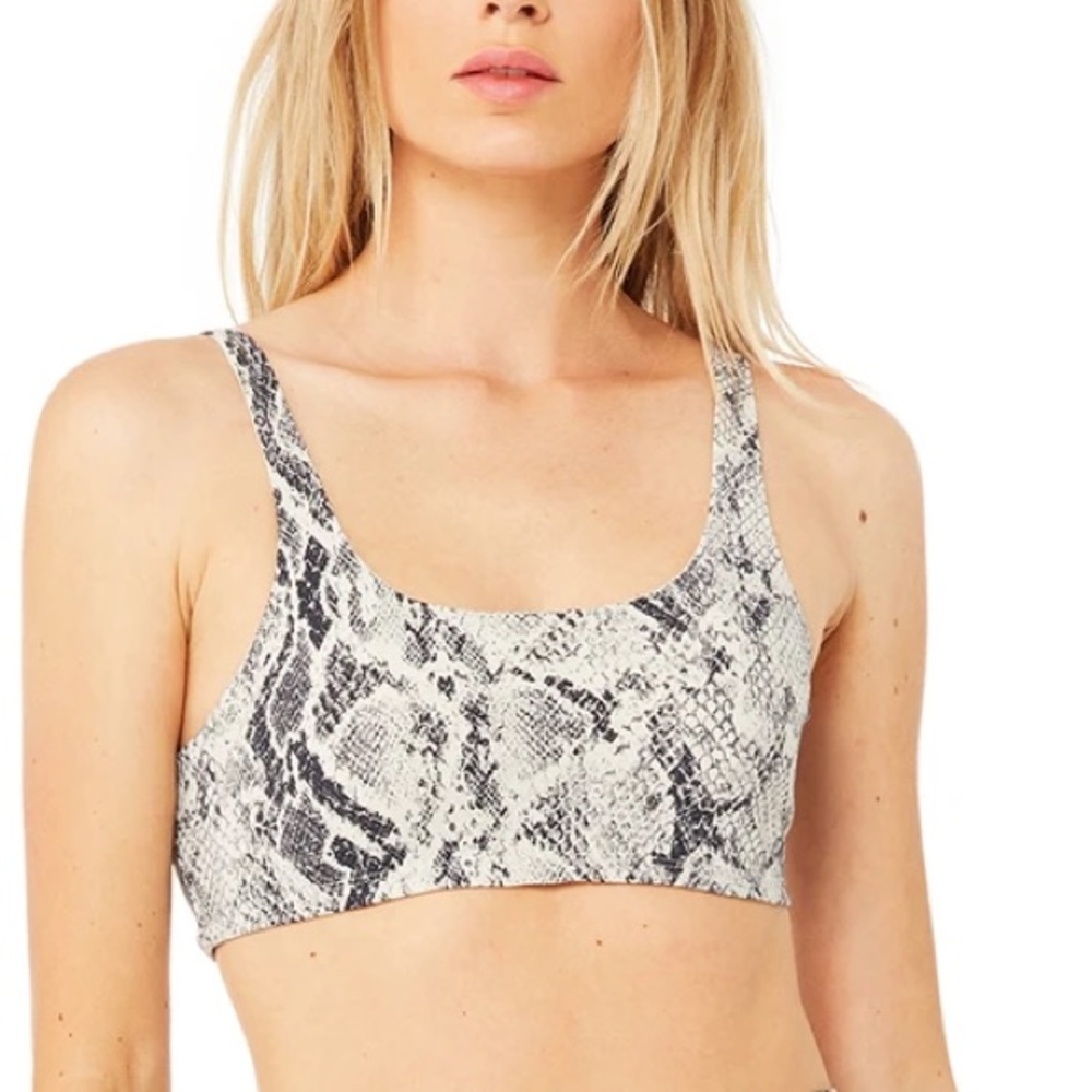 Alo Yoga Vapor Snakeskin Sports Bra